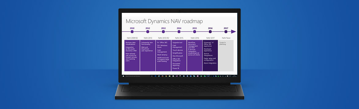<p><b>Roadmap</b></p>
<p>Microsoft har lansert et nytt Roadmap for Dynamics NAV med nyheter om NAV 2017</p>